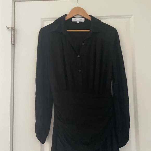 Elliatt Revolve Wren Ruched Asymmetrical Shirt Dress - Picture 10 of 10